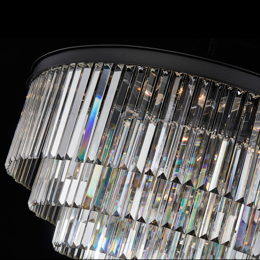 Michael Amini Allure 28-Light Round Crystal Chandelier - Matte Black