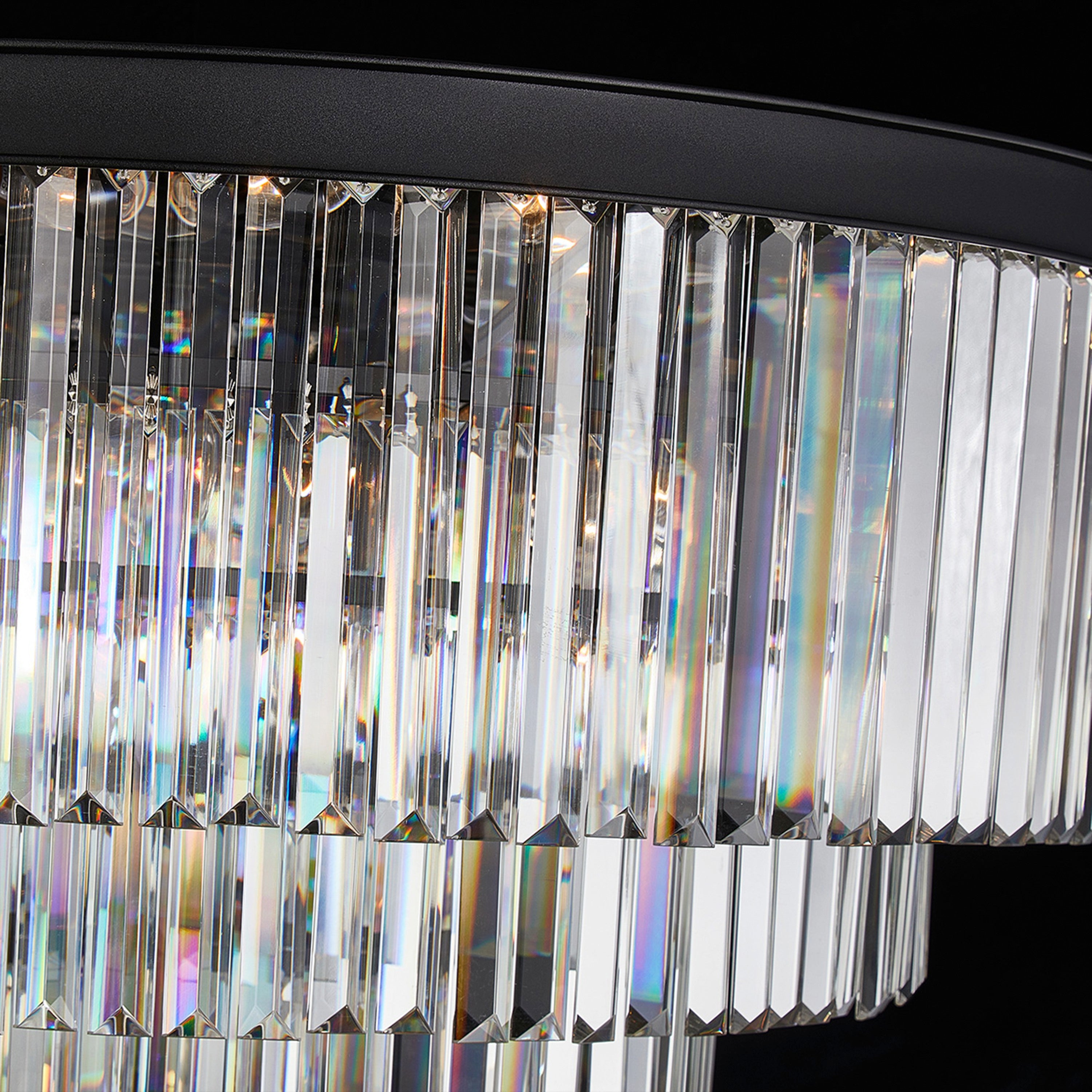 Michael Amini Allure 28-Light Round Crystal Chandelier - Matte Black
