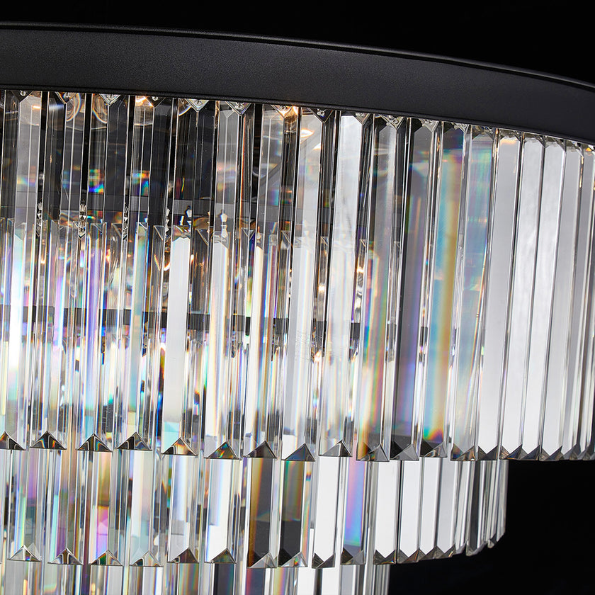 Michael Amini Allure 28-Light Round Crystal Chandelier - Matte Black