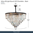 Michael Amini Allure 28-Light Round Crystal Chandelier - Matte Black