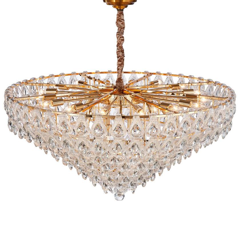 Michael Amini Gala 28-Light Round LED Chandelier - Gold