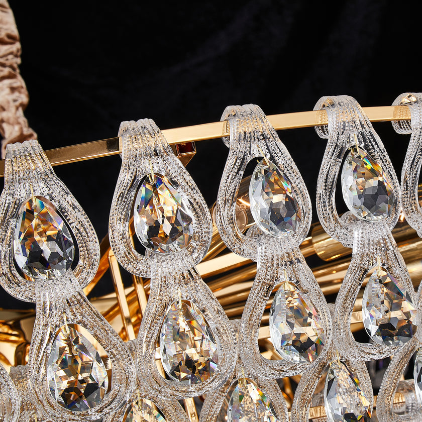 Michael Amini Gala 28-Light Round LED Chandelier - Gold