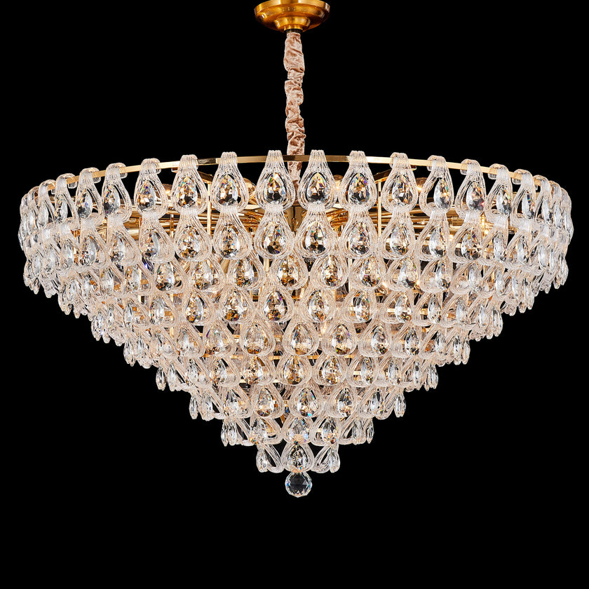 Michael Amini Gala 28-Light Round LED Chandelier - Gold