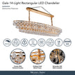 Michael Amini Gala 14-Light Rectangular LED Chandelier - Gold