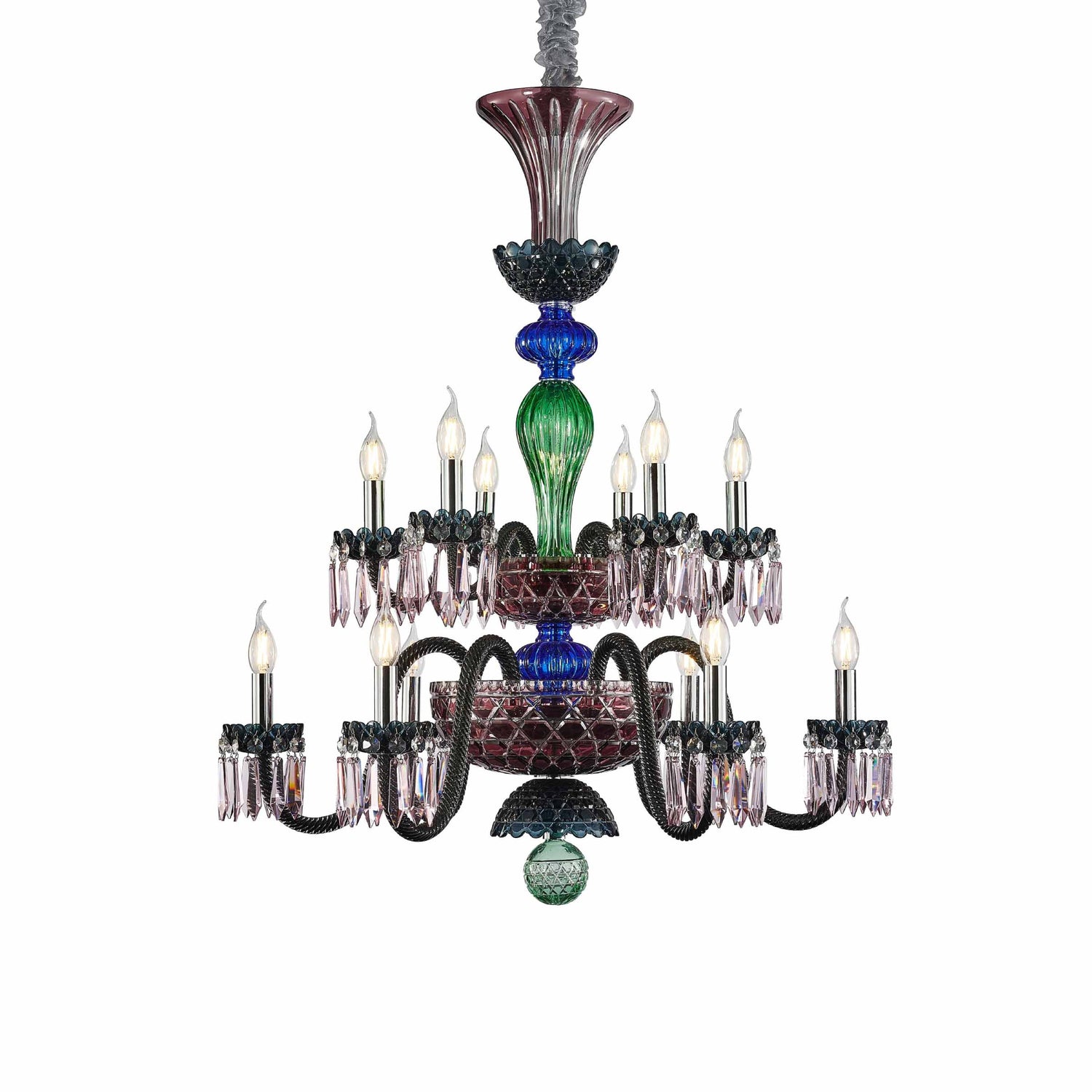 Michael Amini Noir 12-Light Traditional Crystal Chandelier