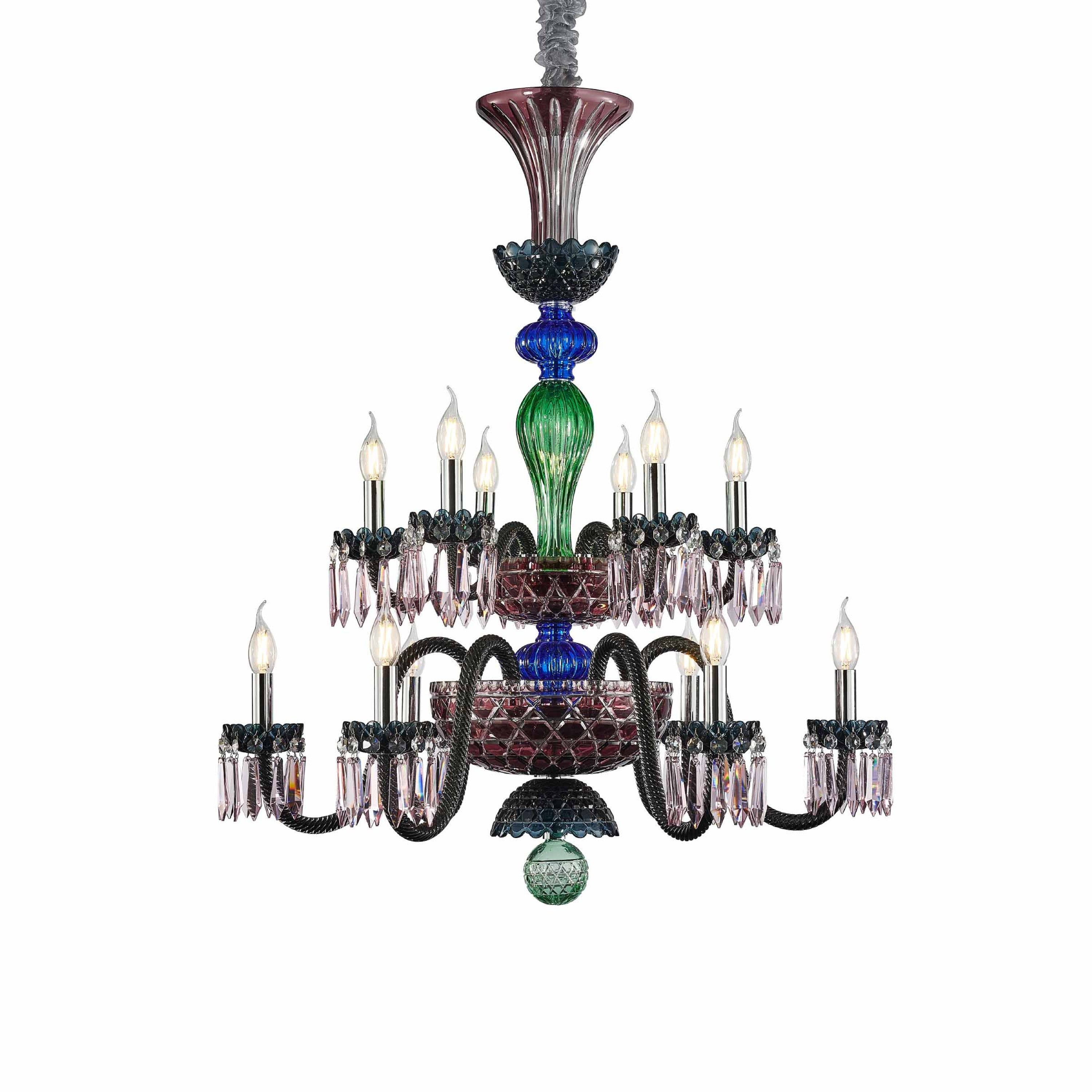 Michael Amini Noir 12-Light Traditional Crystal Chandelier