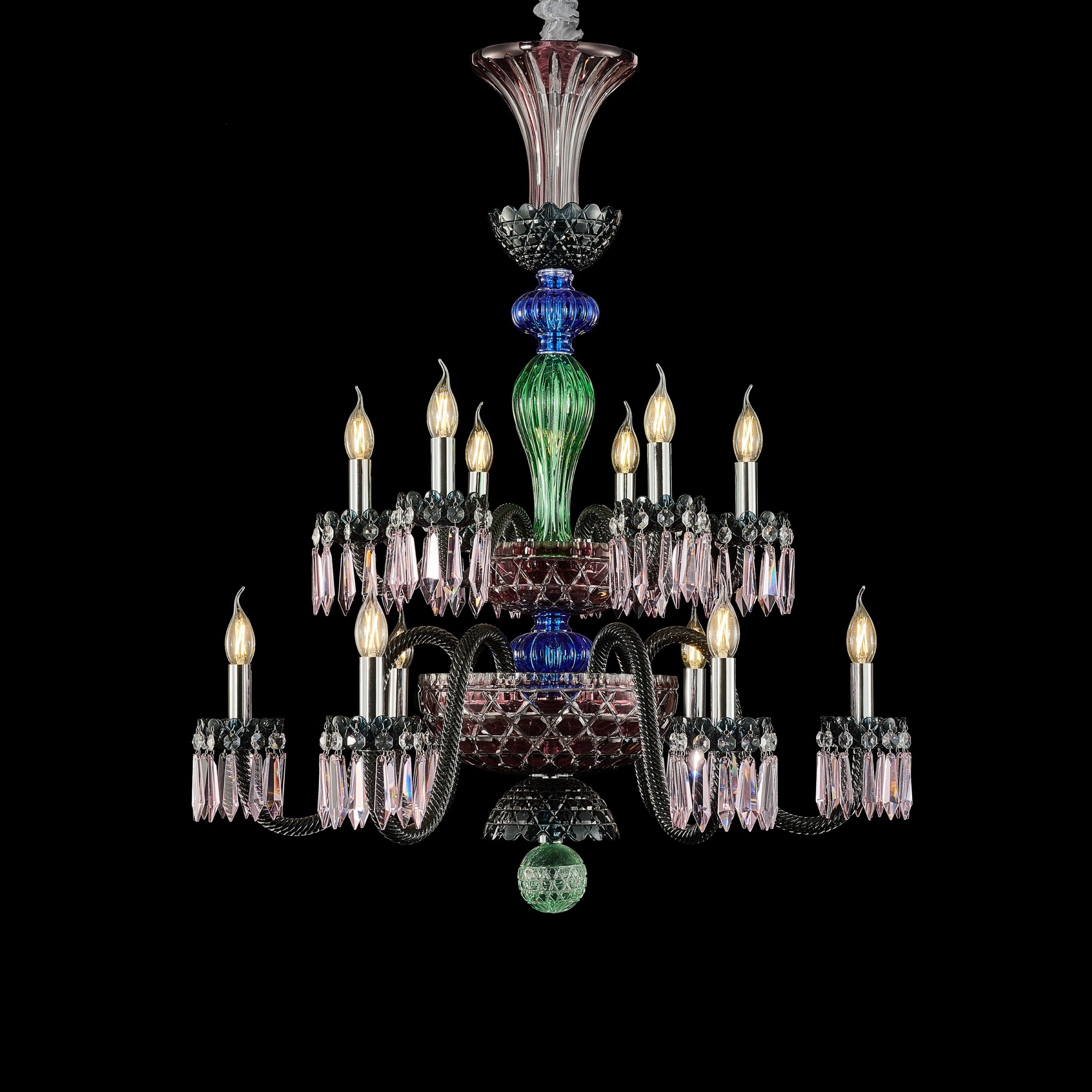 Michael Amini Noir 12-Light Traditional Crystal Chandelier