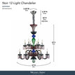 Michael Amini Noir 12-Light Traditional Crystal Chandelier