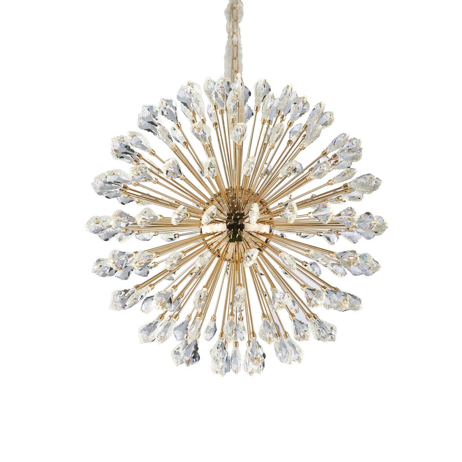 Michael Amini Solara 32" Round Crystal LED Chandelier - Gold