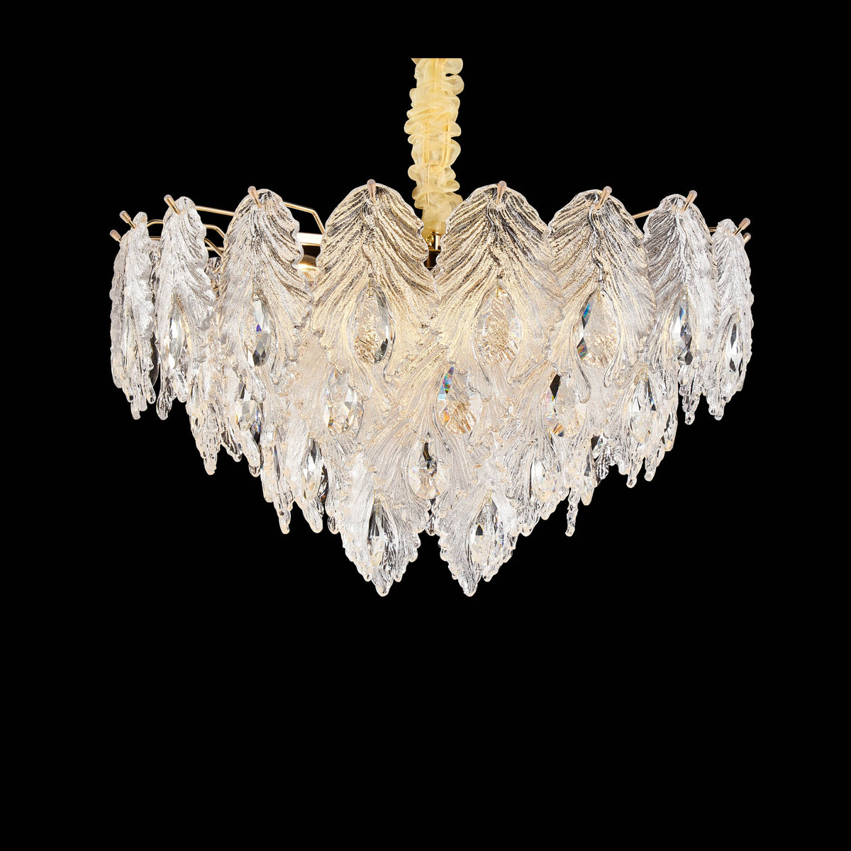 Michael Amini Orlisse 9-Light Acrylic Chandelier - Gold