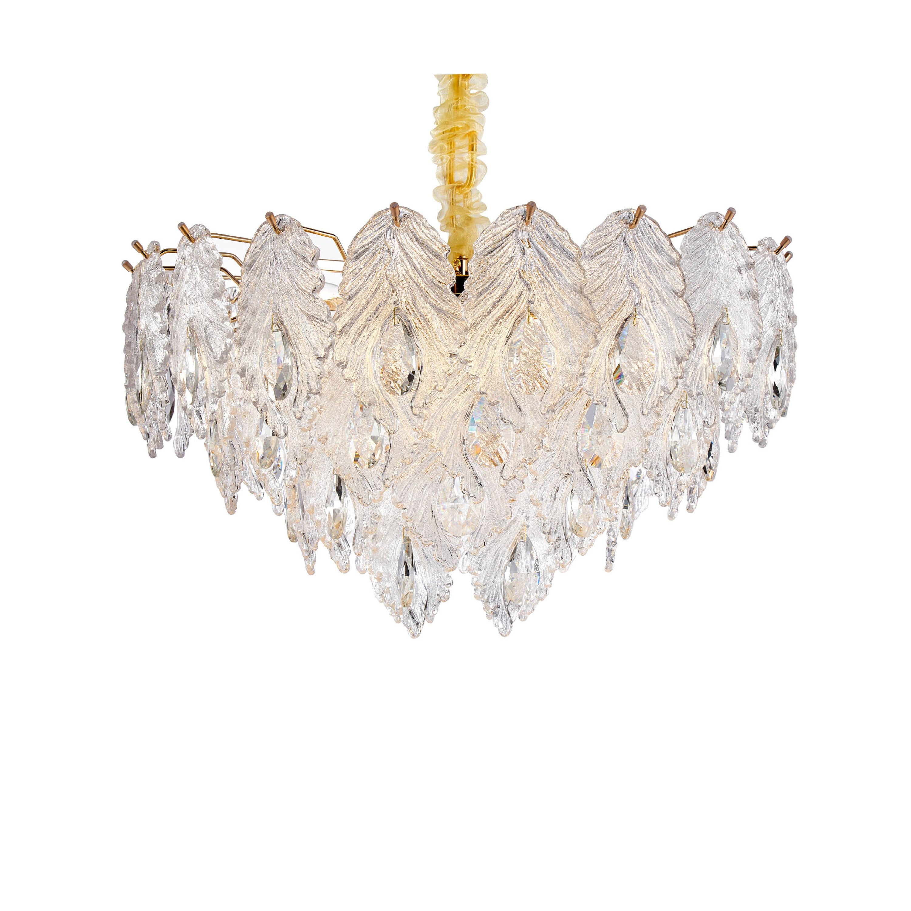 Michael Amini Orlisse 9-Light Acrylic Chandelier - Gold