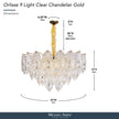 Michael Amini Orlisse 9-Light Acrylic Chandelier - Gold