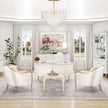 Michael Amini Orlisse 9-Light Acrylic Chandelier - Gold
