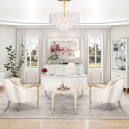 Michael Amini Orlisse 9-Light Acrylic Chandelier - Gold