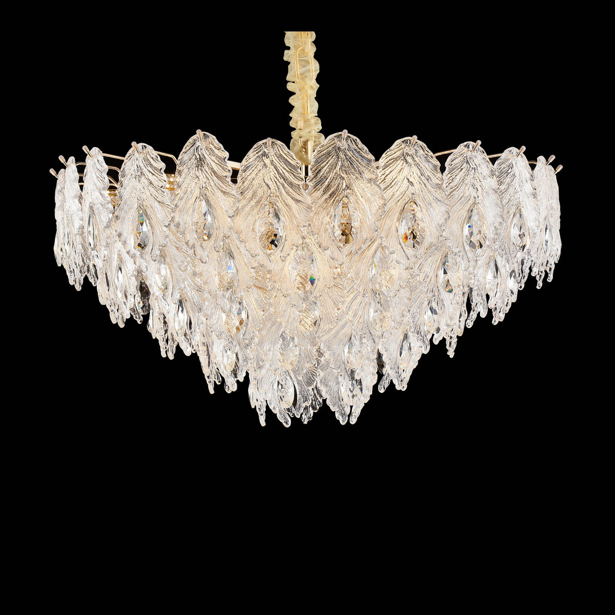 Michael Amini Orlisse 18-Light Acrylic Chandelier - Gold
