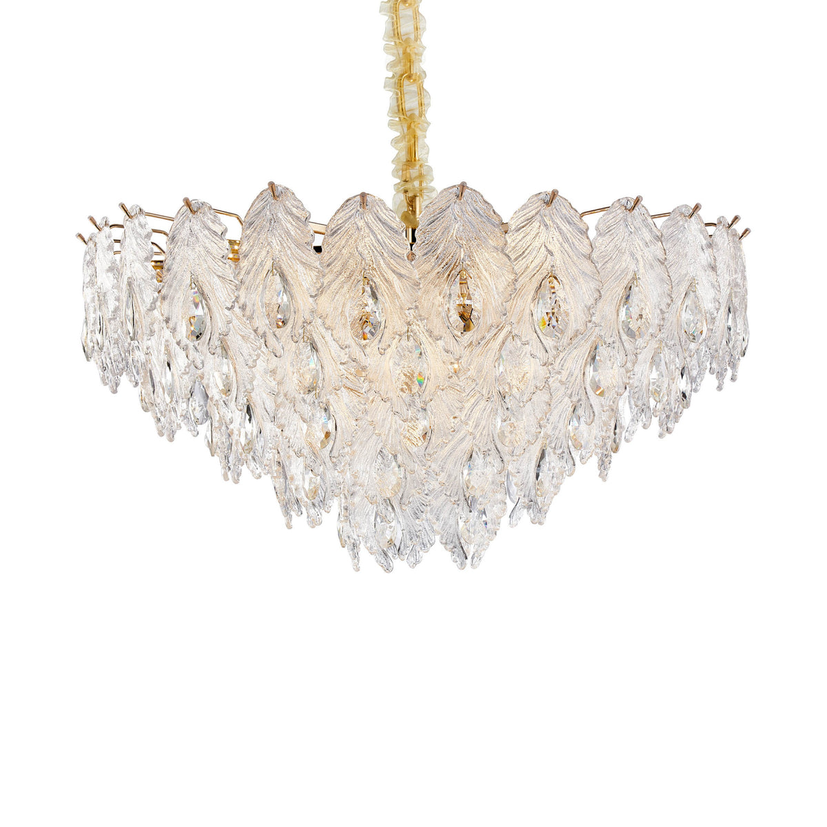 Michael Amini Orlisse 18-Light Acrylic Chandelier - Gold