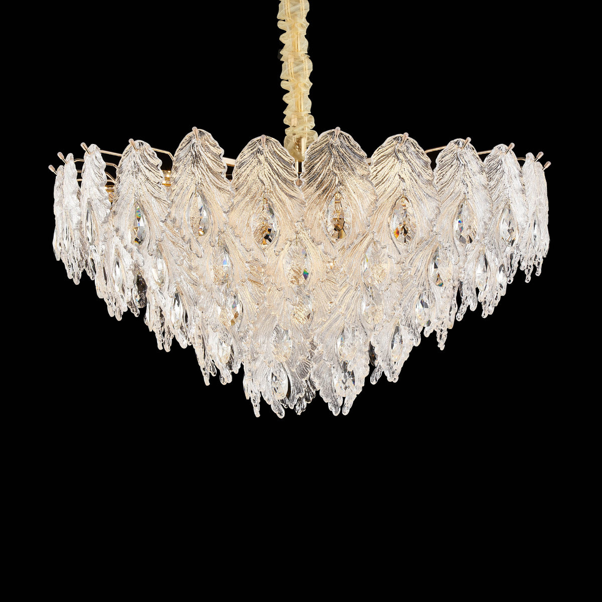 Michael Amini Orlisse 18-Light Acrylic Chandelier - Gold