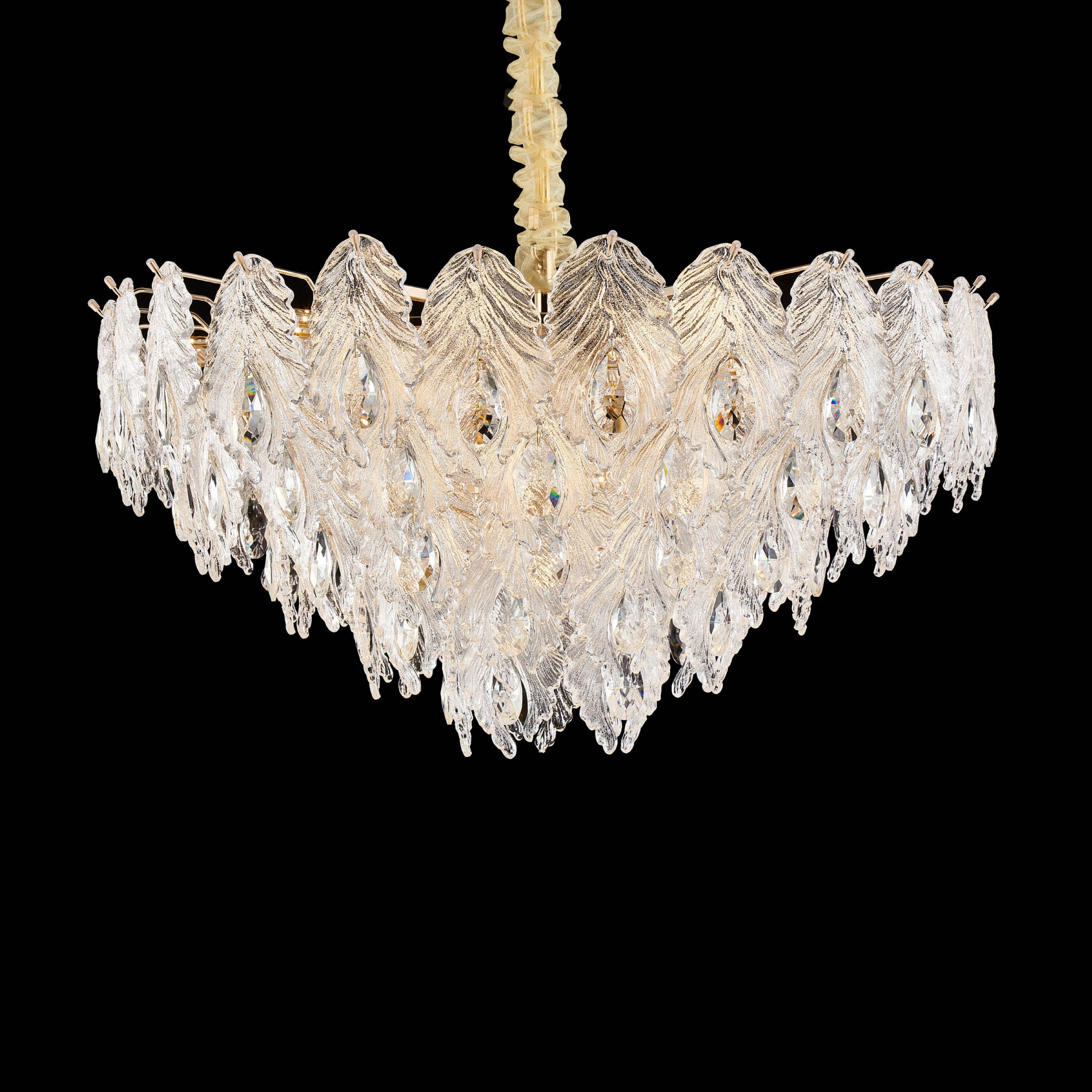 Michael Amini Orlisse 18-Light Acrylic Chandelier - Gold