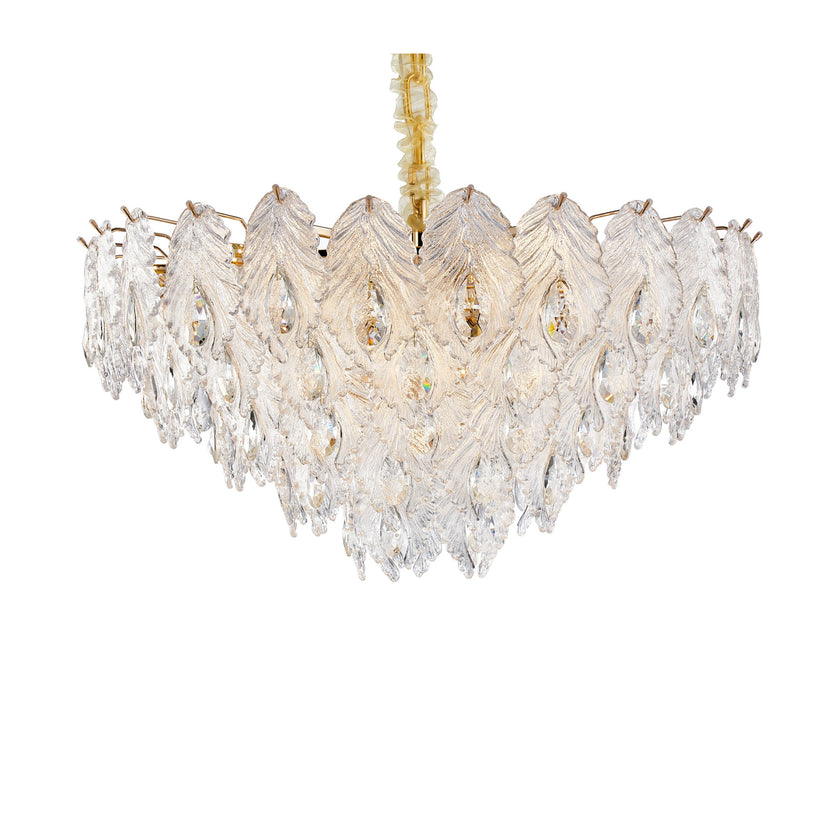 Michael Amini Orlisse 18-Light Acrylic Chandelier - Gold