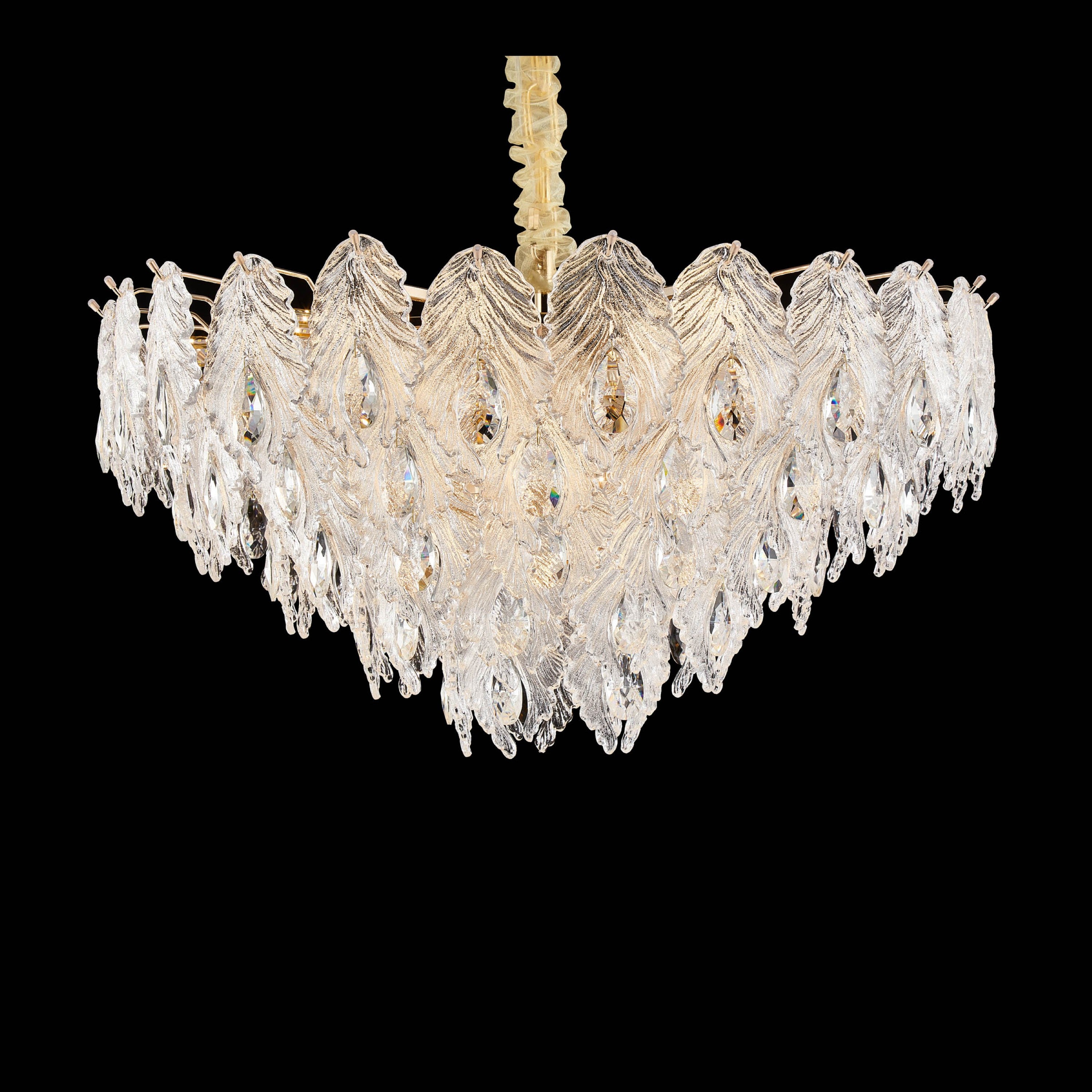 Michael Amini Orlisse 18-Light Acrylic Chandelier - Gold