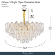 Michael Amini Orlisse 18-Light Acrylic Chandelier - Gold
