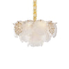 Michael Amini Almara 7-Light Frosted Glass Chandelier - Frost/Gold