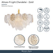 Michael Amini Almara 9-Light Frosted Glass Chandelier - Frost/Gold