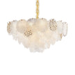 Michael Amini Almara 18-Light Frosted Glass Chandelier - Frost/Gold