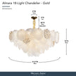 Michael Amini Almara 18-Light Frosted Glass Chandelier - Frost/Gold