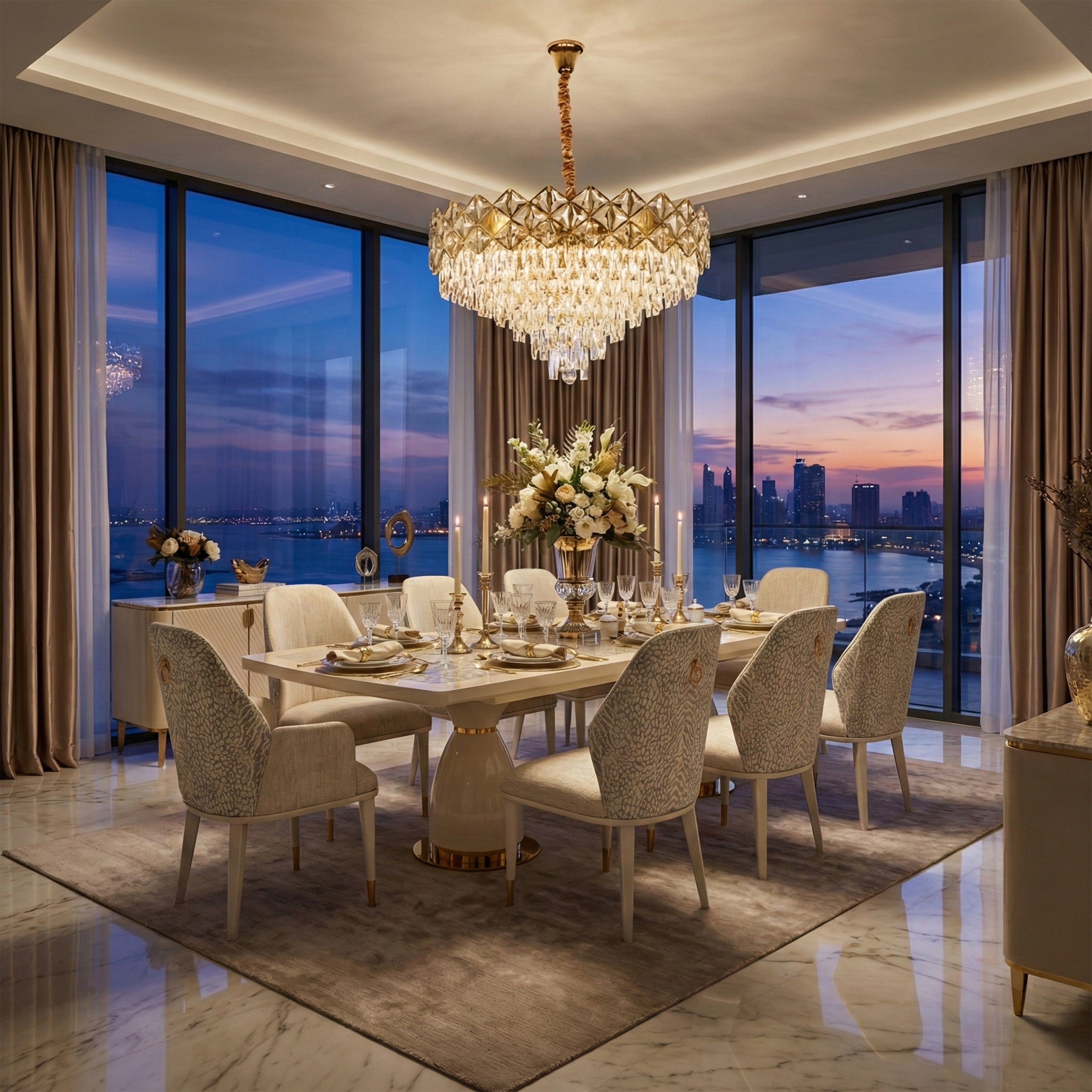 Michael Amini Regalia 21-Light Crystal Chandelier - Gold