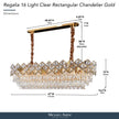 Michael Amini Regalia 16-Light Rectangular Crystal Chandelier - Gold