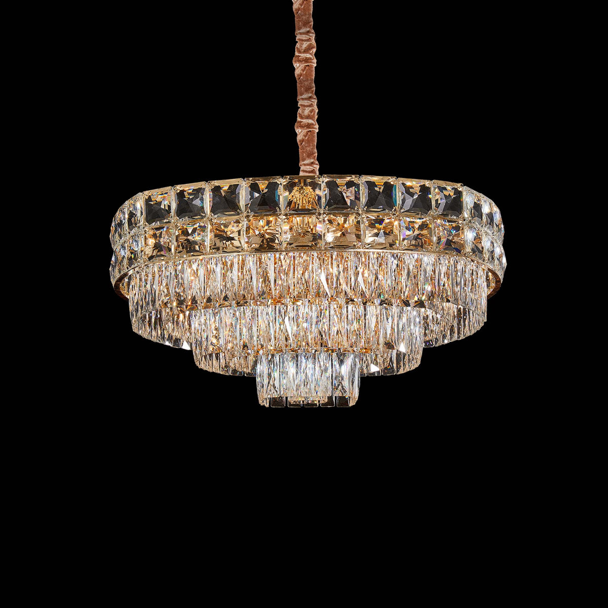 Michael Amini Soleil 13-Light Crystal Chandelier - Gold