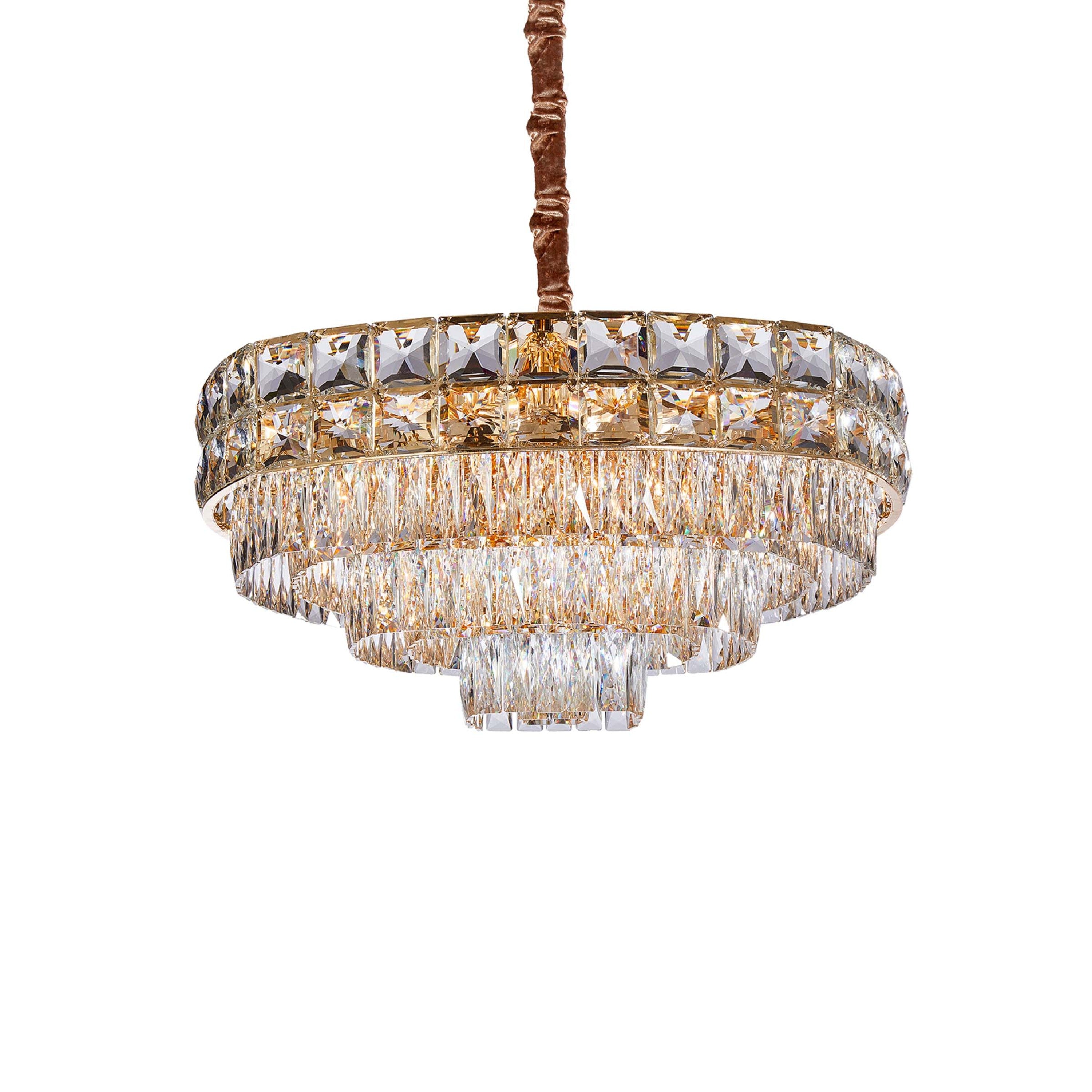 Michael Amini Soleil 13-Light Crystal Chandelier - Gold