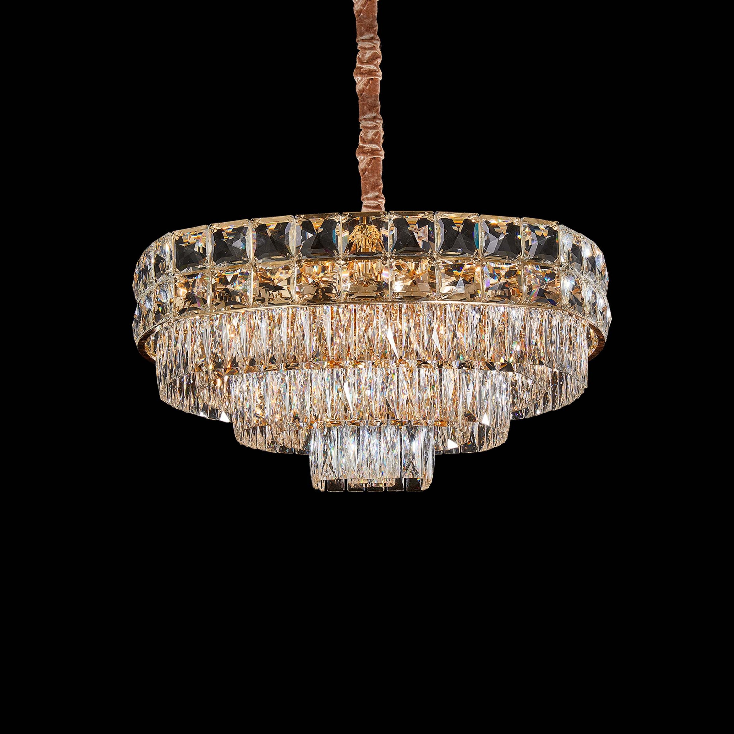 Michael Amini Soleil 13-Light Crystal Chandelier - Gold