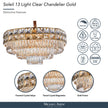 Michael Amini Soleil 13-Light Crystal Chandelier - Gold
