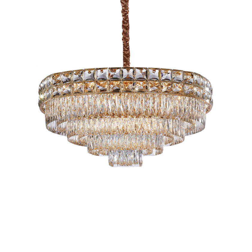 Michael Amini Soleil 22-Light Crystal Chandelier - Gold
