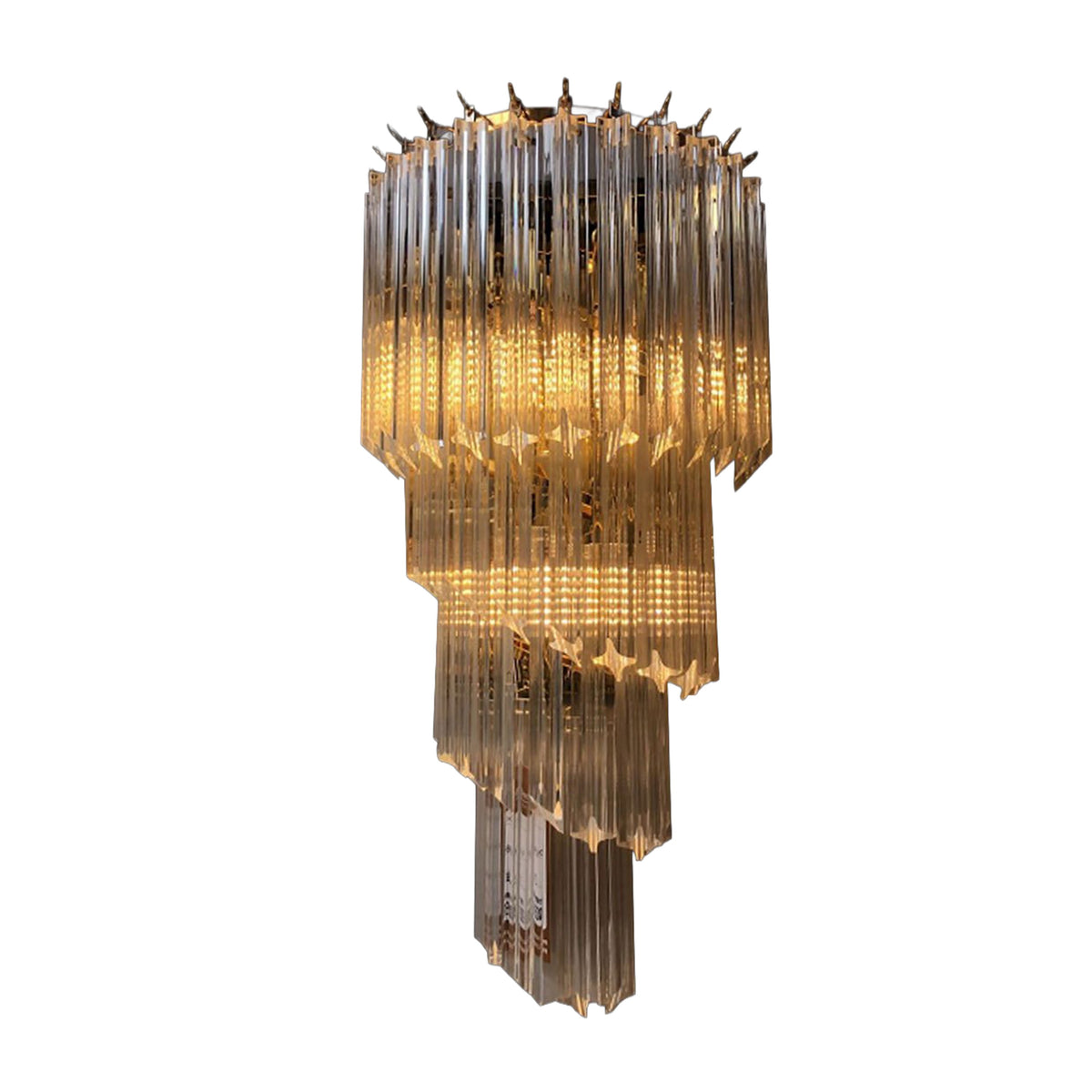 Michael Amini Spiral 5-Light 25" Crystal Wall Sconce - Gold