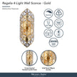 Michael Amini Regalia 4-Light Crystal Wall Sconce - Gold
