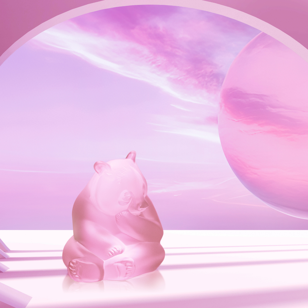 Lalique Panda Sculpture