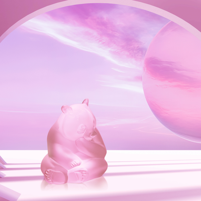 Lalique Panda Sculpture
