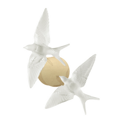 Lalique 2 Hirondelles Wall Sconce