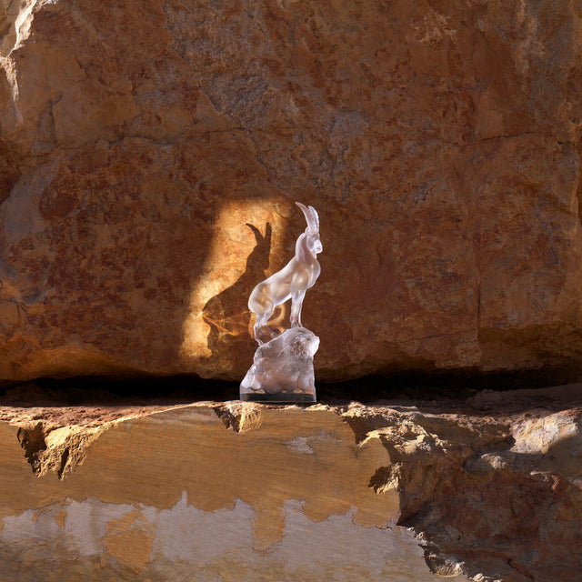 Lalique Ibex Sculpture