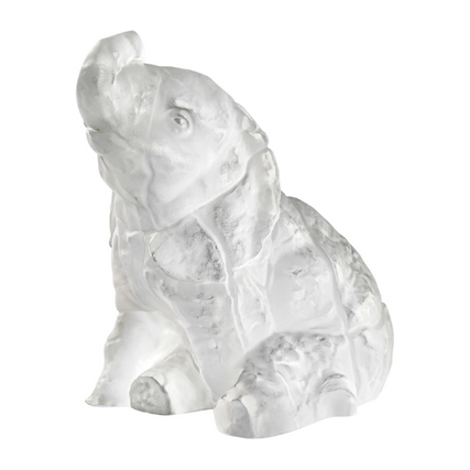 Lalique Baby Elephant Sculpture
