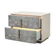 Michael Amini Pavira 2-Drawer Nightstand - Stone