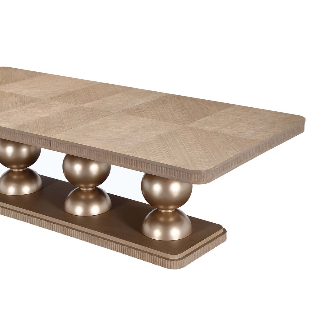 Michael Amini West Kensington Rectangular Dining Table - Sea Salt Caramel