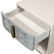 Michael Amini Pavira 1-Drawer Nightstand with LED Lights - Stone
