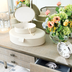 Global Views Brass Mother of Pearl Clock by Ashley Childers