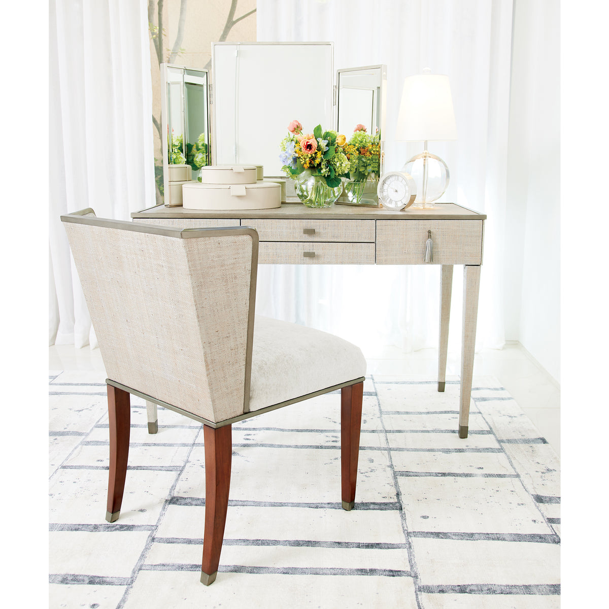 Global Views Brass Mother of Pearl Clock by Ashley Childers