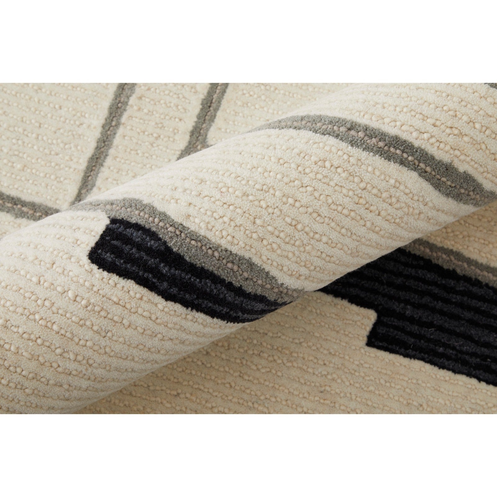 Feizy Maguire 8902F Transitional Abstract Rug in Ivory/Gray/Taupe