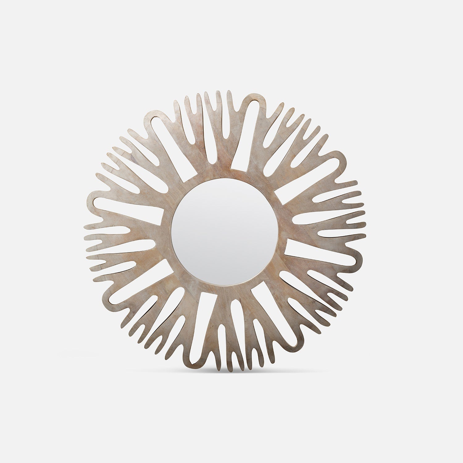 Sedona Abstract Floral Wood Mirror